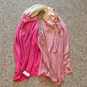 Talbots Pink and Cream Ombre Scarf